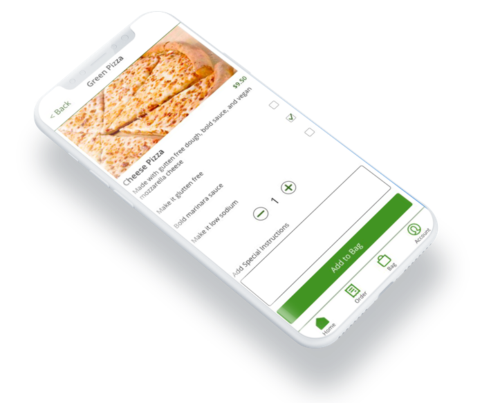 Vegano app on mobile